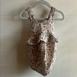Quincy Mae Floral Print Baby Romper